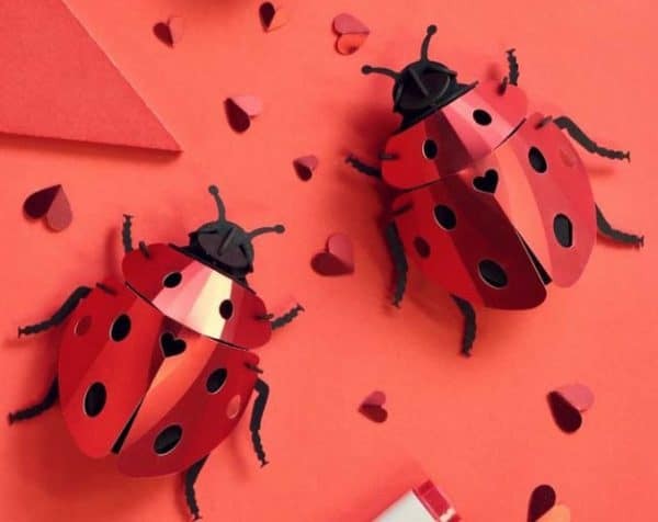 Insecte Coccinelle en Papier à Assembler Assembli - Maison James Close à Antibes